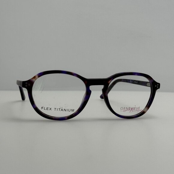 Genevieve Eyeglasses Eye Glasses Frames Attentive Purple Tortoise 49-18-145 - Picture 1 of 6